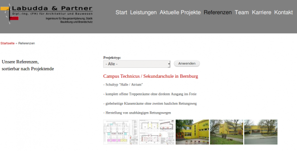 Labudda und Partner Screenshot Webseite