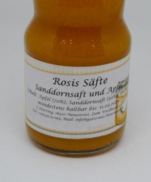 Sanddornsaft mit Apfel Gutes aus Neuenrost auf strela.one